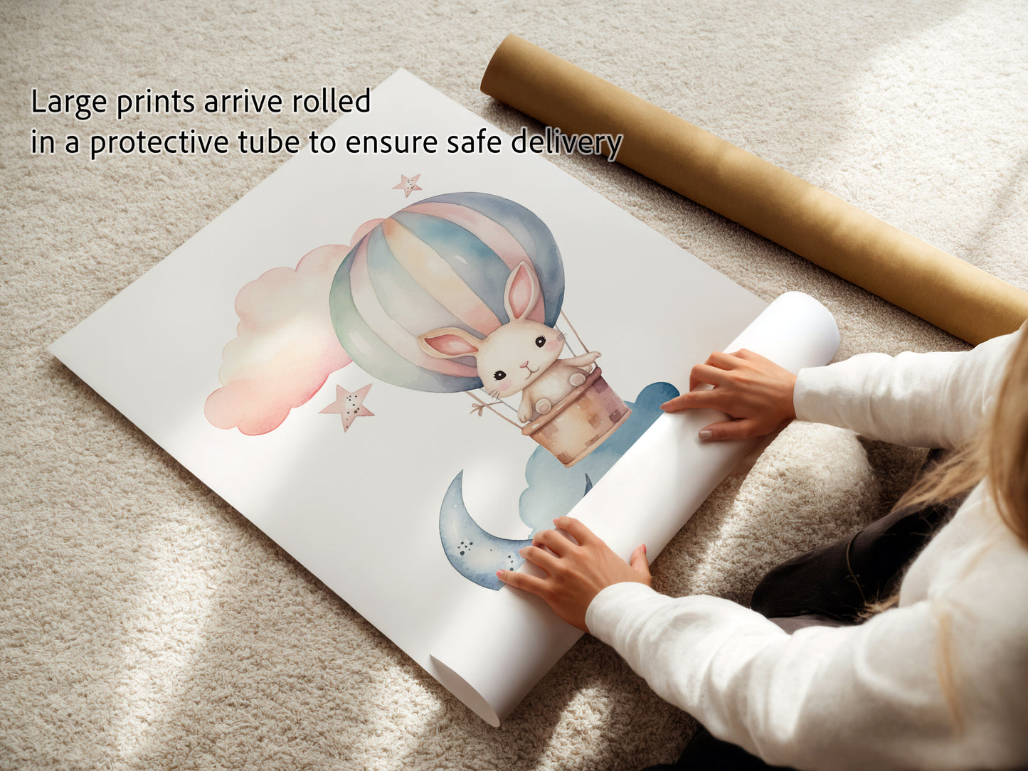 Dreamy and Sleepy Nursery Art Prints - Set of 3-Moon and Stars