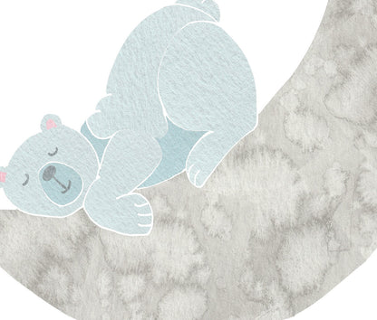 Moon and Stars Nursery Art Prints, Polar Bear Celestial Watercolor (Set of 4)