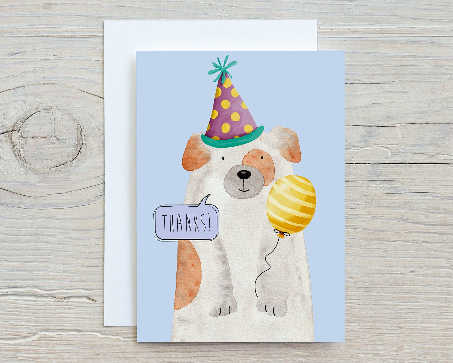 Birthday Thank You Cards, Adorable Animals with Hats, Kid's Stationary, Blank Note Cards