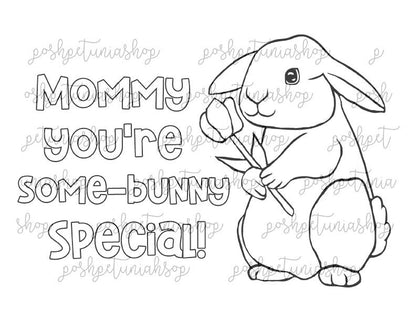 Mother's Day Coloring Pages, DIY Gift, Printable