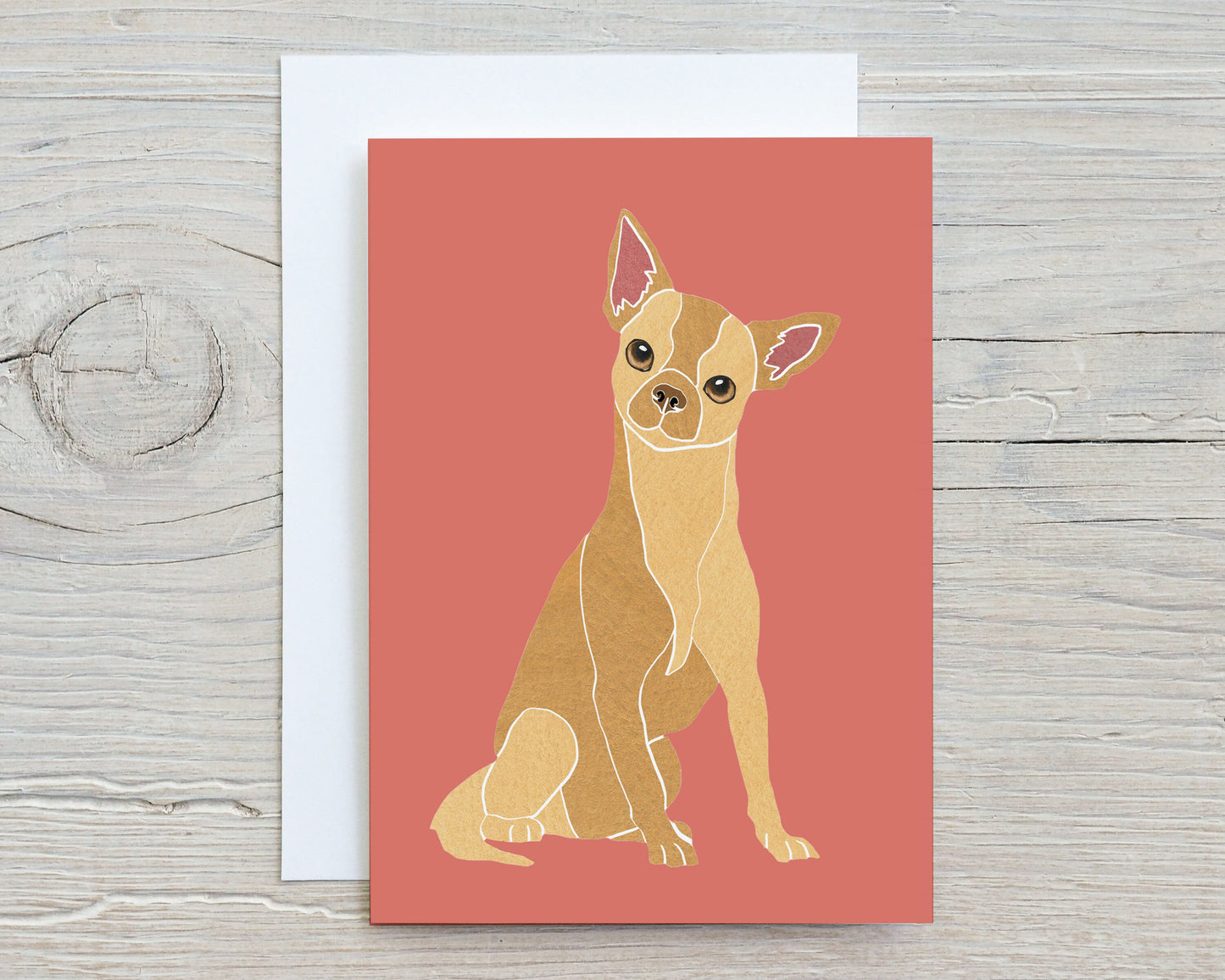 Adorable Dogs Note Cards, Modern Minimalist Art, Small Breed and Large Breed