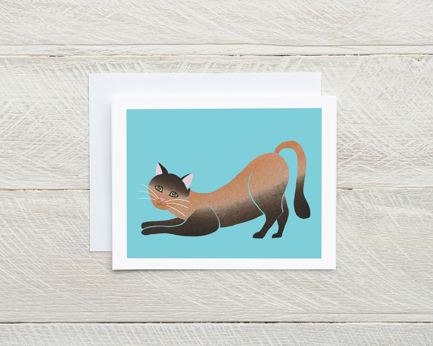 Whimsical Cat Note Cards, Colorful Modern Art, Set of 6