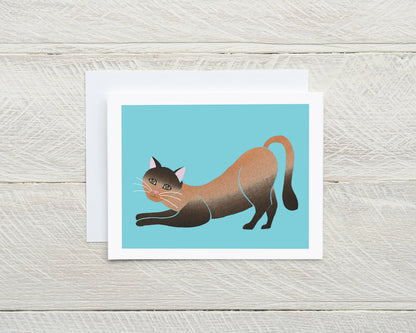 Whimsical Cat Note Cards, Colorful Modern Art, Set of 6