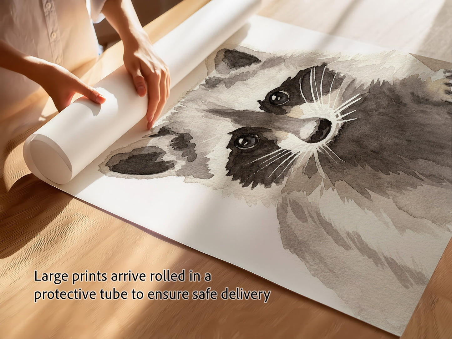 Set of 4 Woodland Baby Animals Watercolor Prints for Nursery, Child's Room Artwork