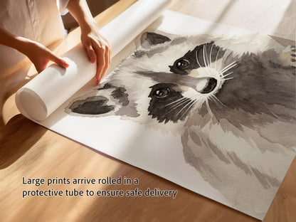 Set of 4 Woodland Baby Animals Watercolor Prints for Nursery, Child's Room Artwork