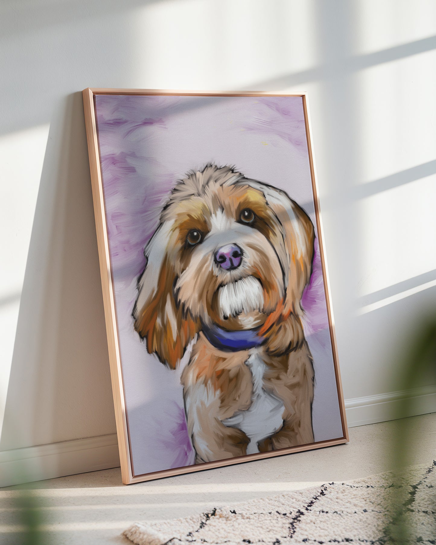 Custom Oil-Style Pet Portrait on Canvas